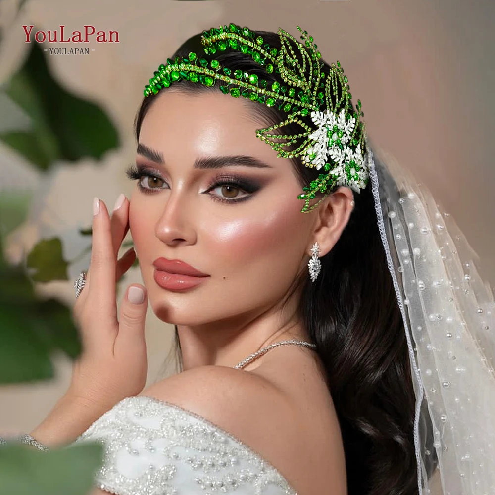 

YouLaPan Bridal Wedding Hair Clip Women Side Headpiece Shining Headband Crystal Headdress Rhinestone Hair Accessories HP254