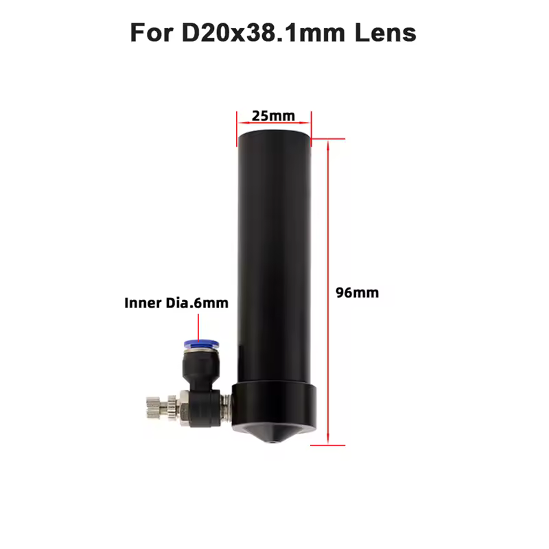 CO2 Laser Head Parts Air Nozzle Dia.20 FL 38.1/50.8/63.5/101.6mm Lens Tube Outer Diameter 25mm for CO2 Laser Engraving Machine - Image 14