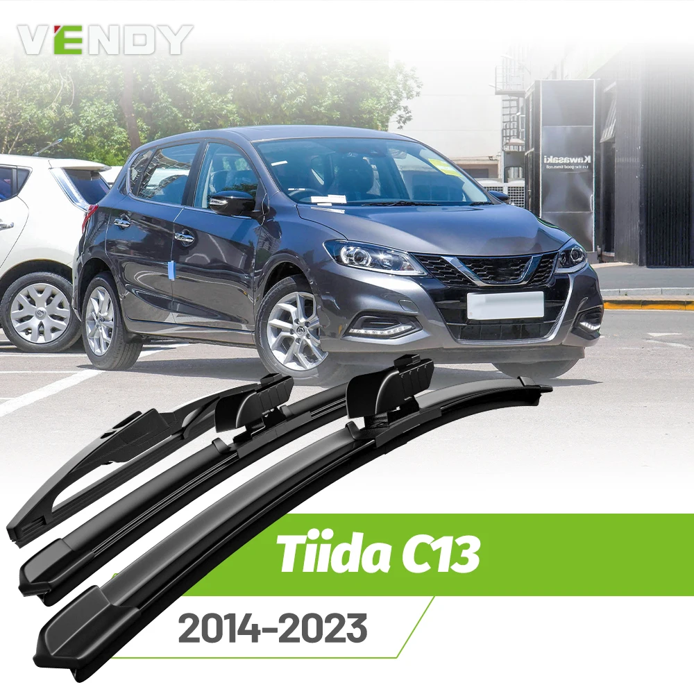 

Front & Rear Wiper Blades Set For Nissan Tiida C13 2014-2023 Windshield Windscreen Window Rain Brushes 26"+14"+12"