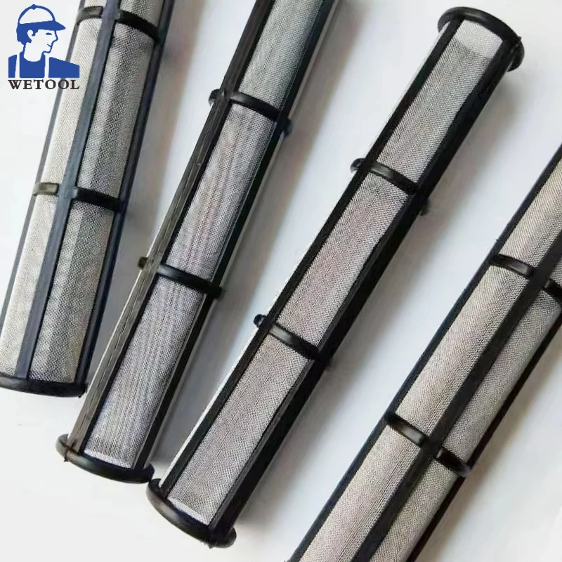 أداة مبللة 5 قطع/10 قطع اسود 60 شبكة 244067    فلتر مشعب المضخة بدون هواء لبخاخ الطلاء بدون هواء 1095 إلخ