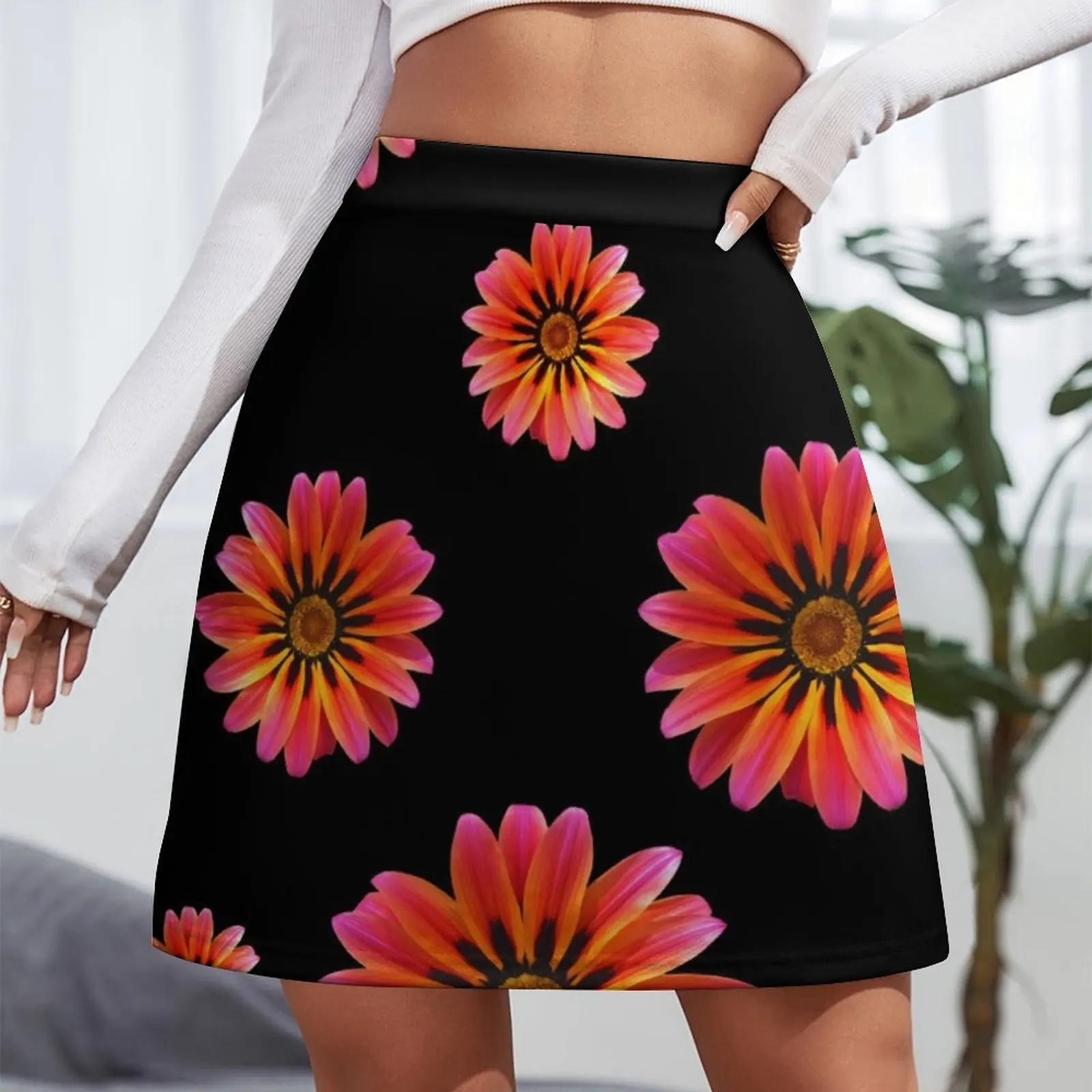 Beautiful Gazania Flower with transparent background - pattern Mini Skirt skirts for womens Mini Skirt