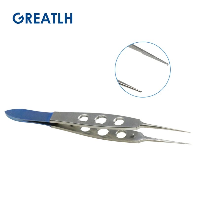 Dovetail Forceps with Teeth/toothless Titanium Alloy Micro Forceps with Platform Ophthalmic Instrument