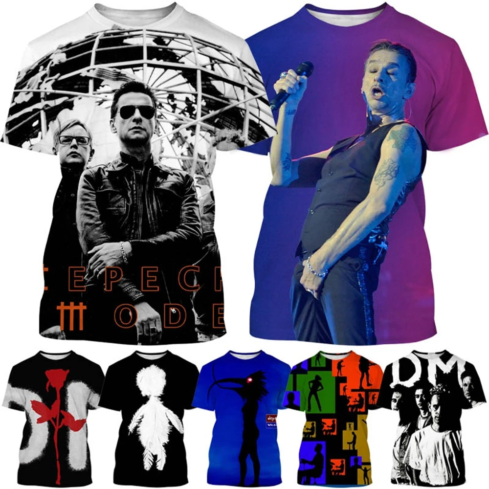 Summer Depeche Mode Play Angel T-shirt 3D print casual hip-hop street style fun cool short sleeved