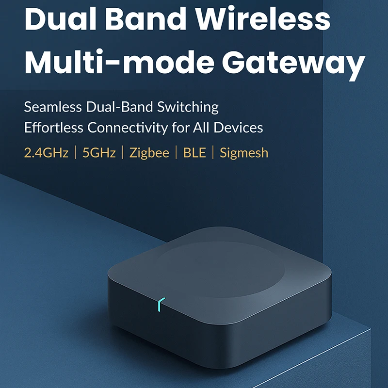 

Умный двухдиапазонный беспроводной многорежимный шлюз Tuya 2.4G/5G Wi-Fi Zigbee SigMesh с одноточечным маяком и поддержкой Bluetooth 5.0 для Mesh-сетей