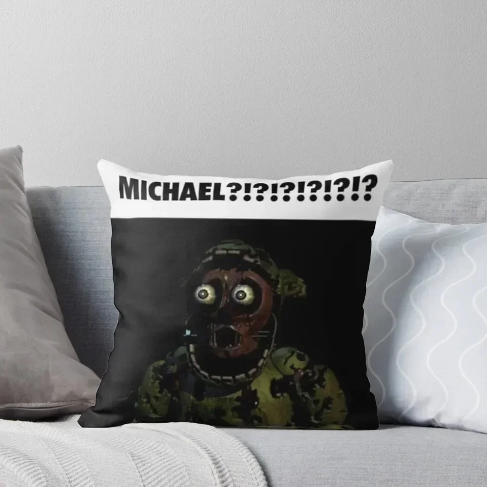 Springtrap Micheal Throw Pillow Sofa Decorative Covers Sofa Cushions Covers Plaid Sofa pillow