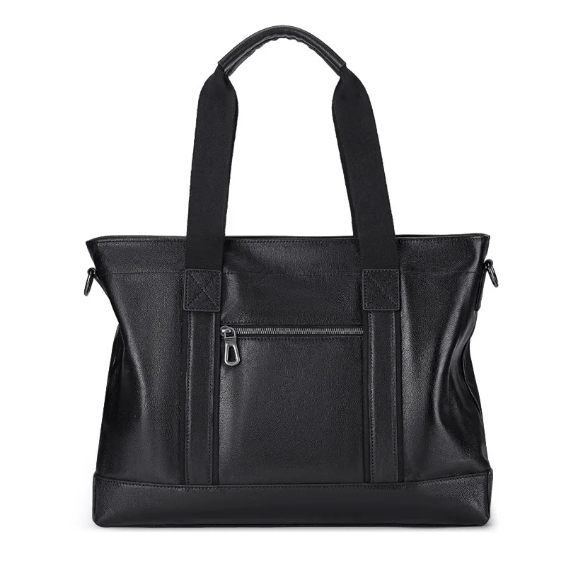 New Fashion Briefcase Business Casual Genuine Messenger Luxury Leather Bag Men Bags Layer Cowhide Bag Lightweight Men's Handbag