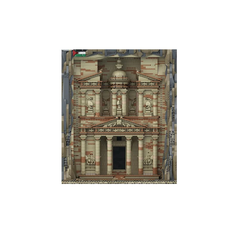 City Street View Model MOC Building Bricks Rock Castle Palace Gate Modular Technology Gifts Holiday Assemble Children Toys Suit