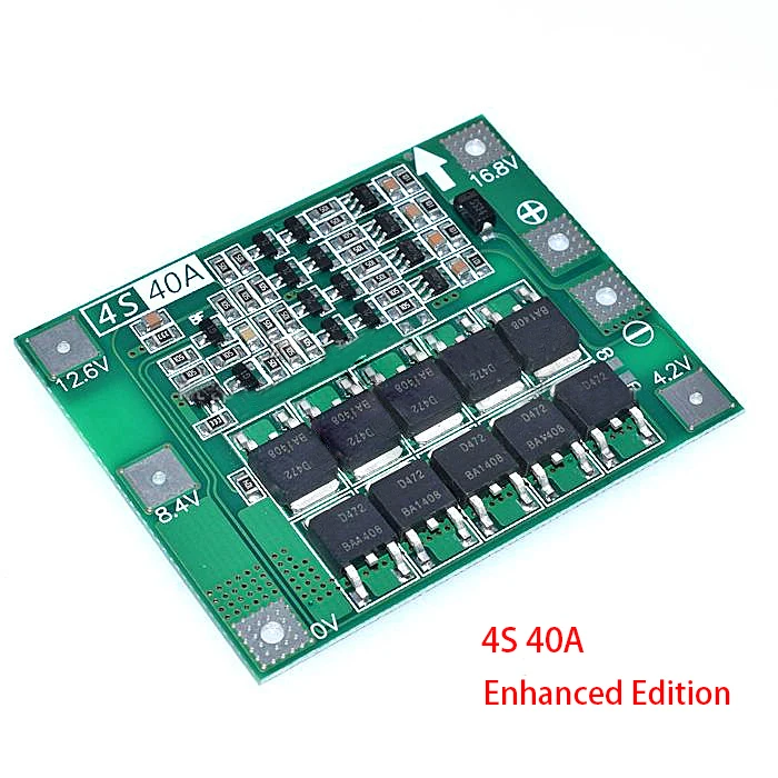 3S/4S 40A 60A Li-ion Lithium Battery Charger Protection Board 18650 BMS For Drill Motor 11.1V 12.6V/14.8V 16.8V Enhance/Balance