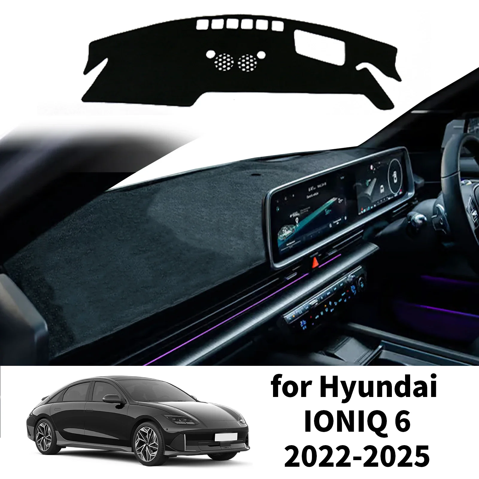 

Коврик-накидка на приборную панель для Hyundai IONIQ 6 2022-2025: защитный, солнцезащитный, аксессуар для автомобиля