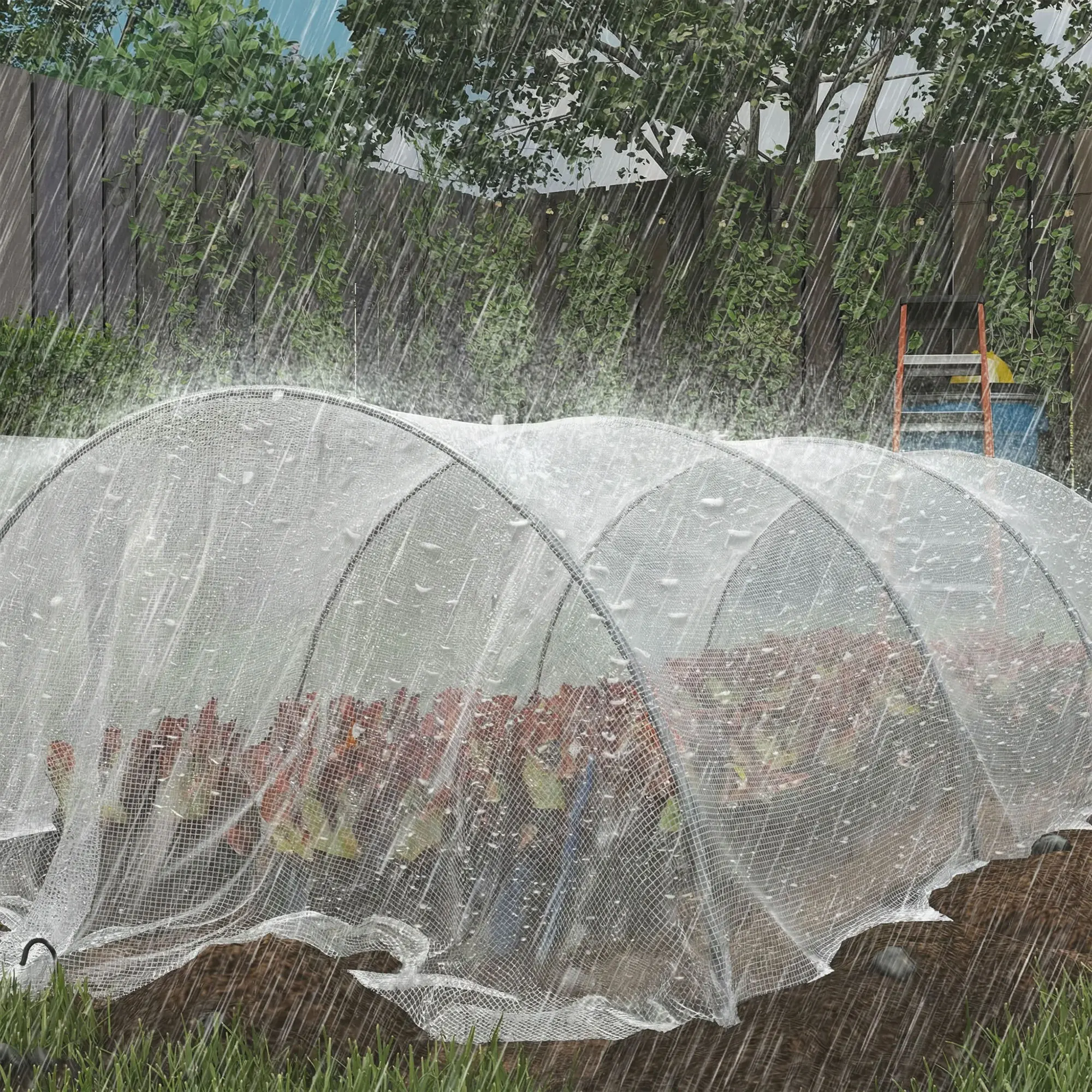 Bâche imperméable blanche Outsunny 6 × 4 m, 140 g/m²