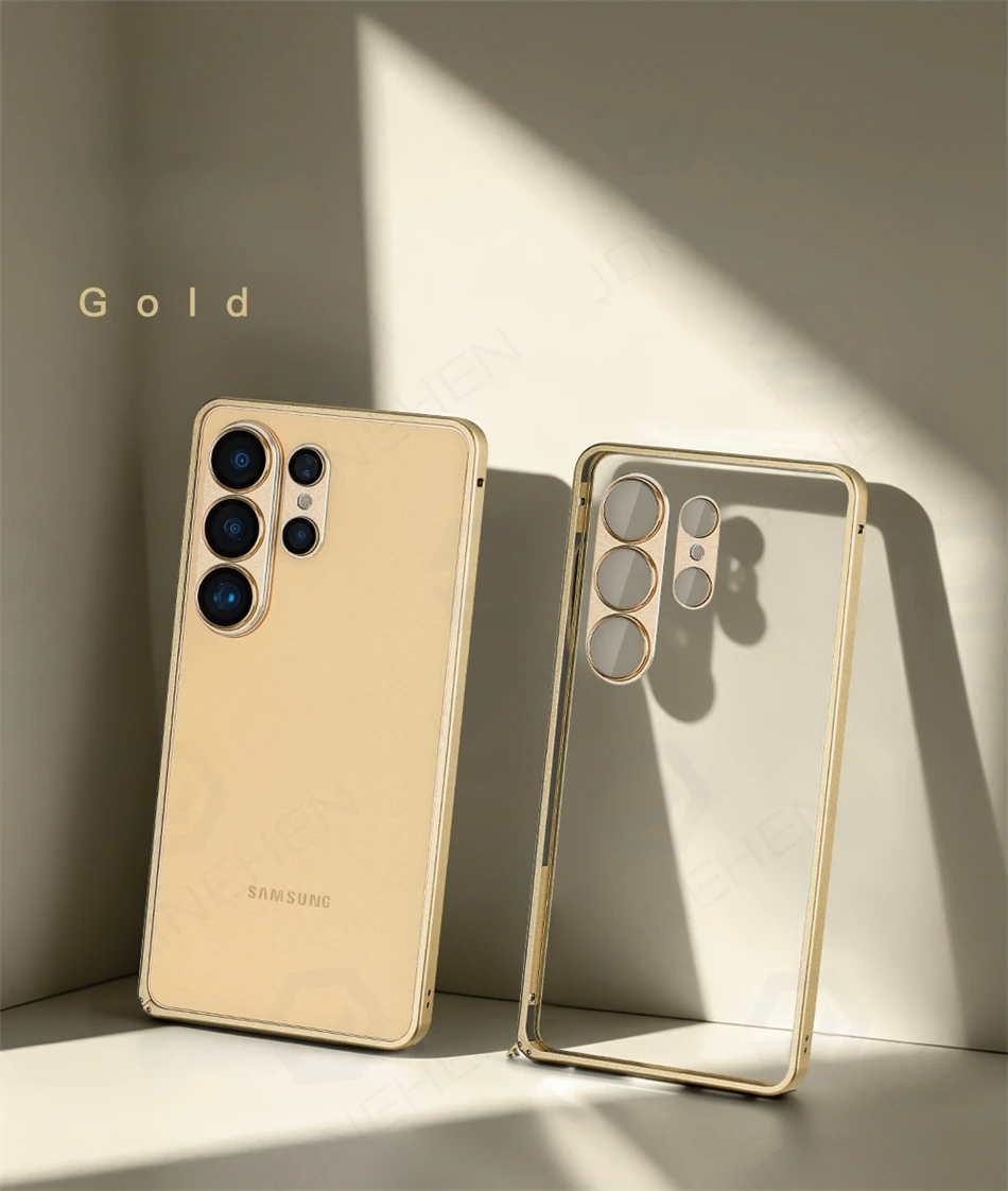 Luxuriöser Leichter Aluminium-Metallrahmen für Samsung Galaxy S25 S26 Ultra S26Ultra Legierungs-Stoßfänger Objektivschutzfolie Rückseitiges Zubehör – Detail 12