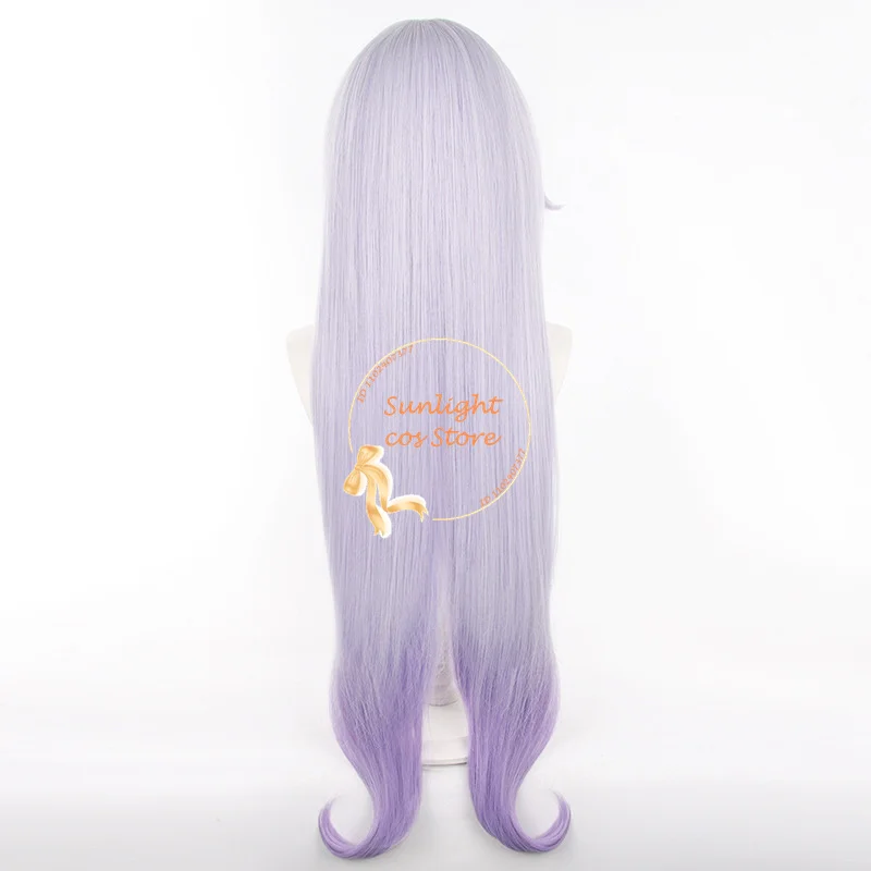 Peruca de cosplay sintética cisne preto para mulheres, cabelo gradiente roxo, cabelo carinho, perucas anime, resistente ao calor, 95cm