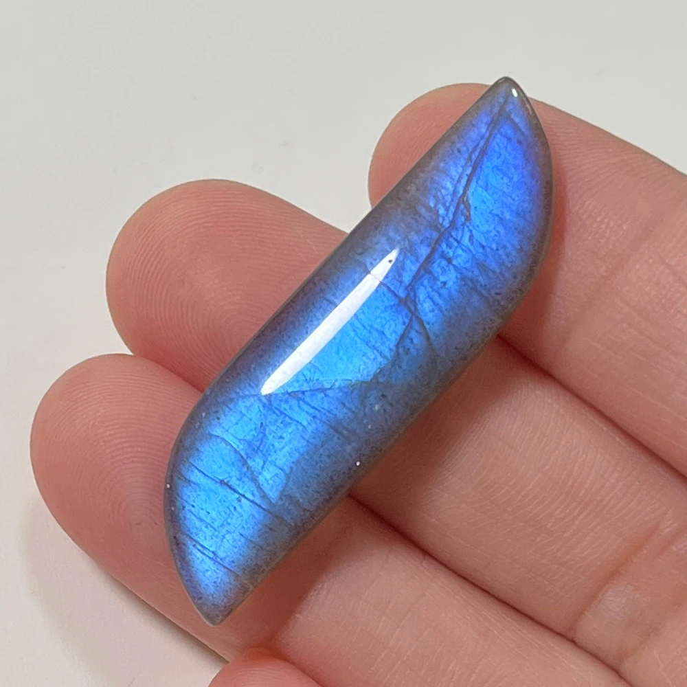 천연석 눈물방울 모양 블루 라브라도라이트 루즈 비즈 1개