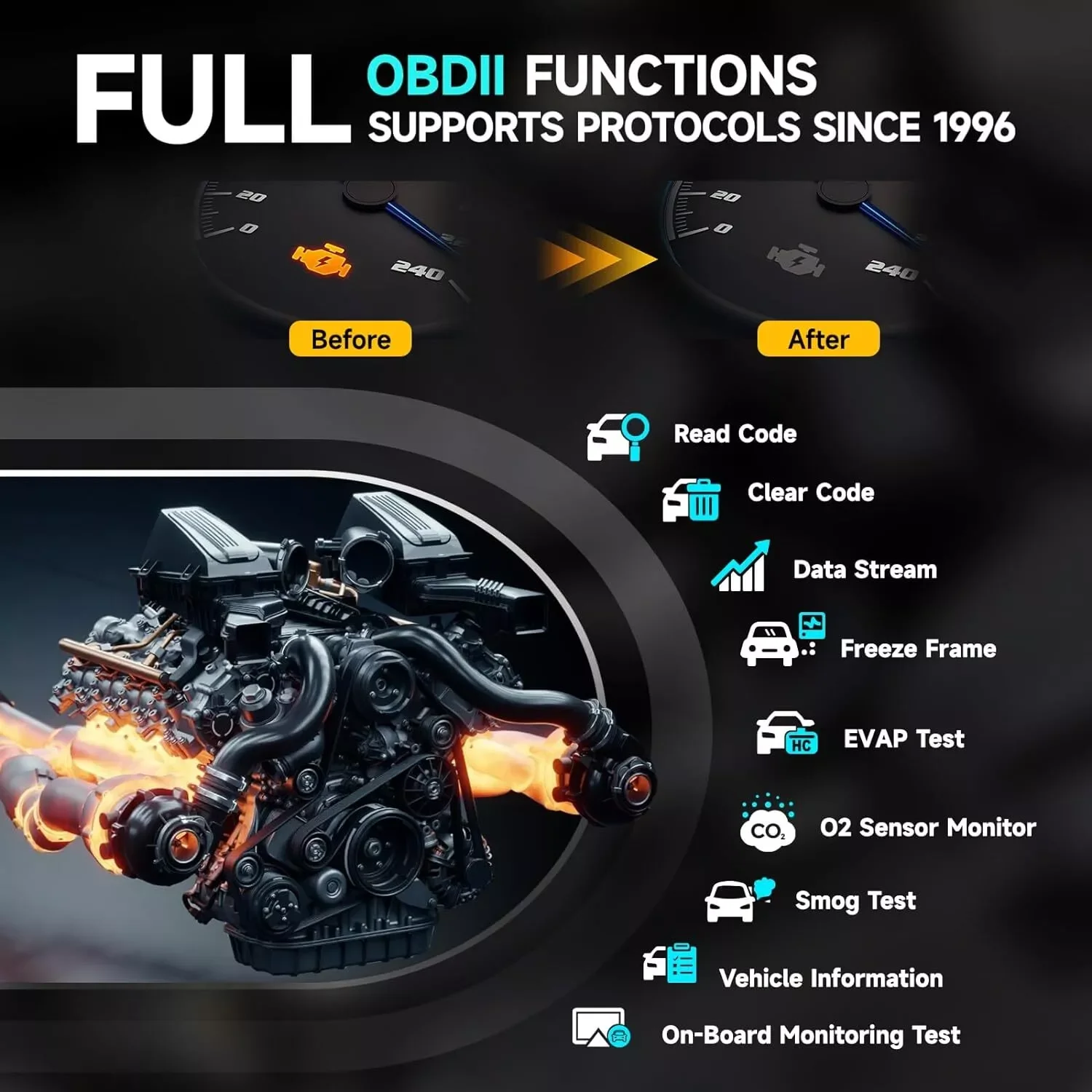 ANCEL DND ECHO بلوتوث Obd2 الماسح الضوئي جميع النظام التشخيص أداة مسح ضوئي النفط BMS الفرامل EPB إعادة تعيين لمحرك فحص iOS وأندرويد ﻿