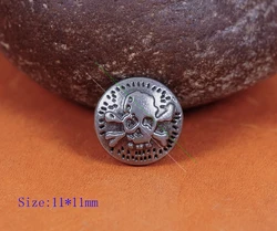 50pc Punk Skull Bone Cross Carved Rivets Stud for Bag Shoes Belt Leathercraft