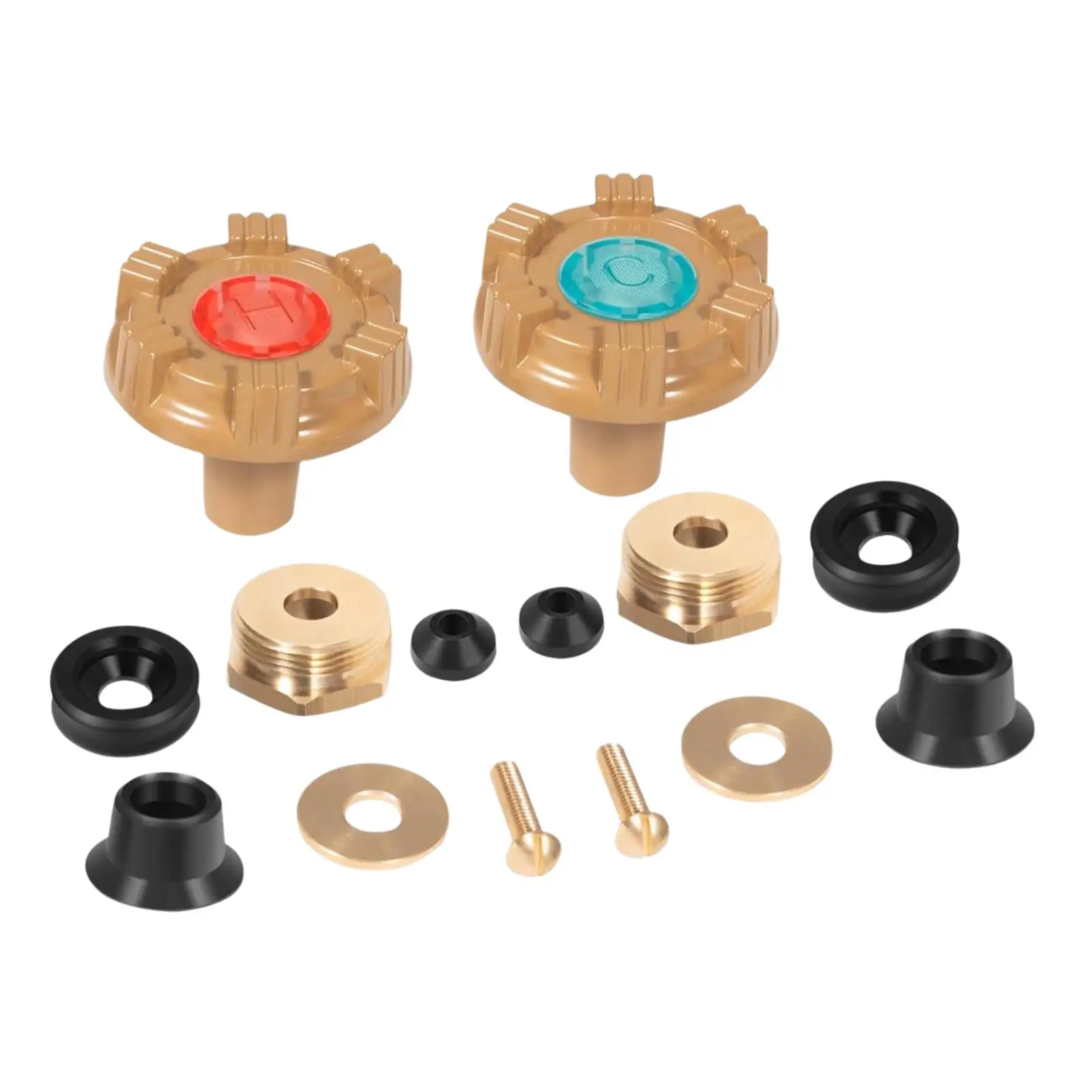 RK-22MH Repair Kit Wheel Handle Packing Nut Plumbing Parts Metal Rubber Accessories for Outside Faucet