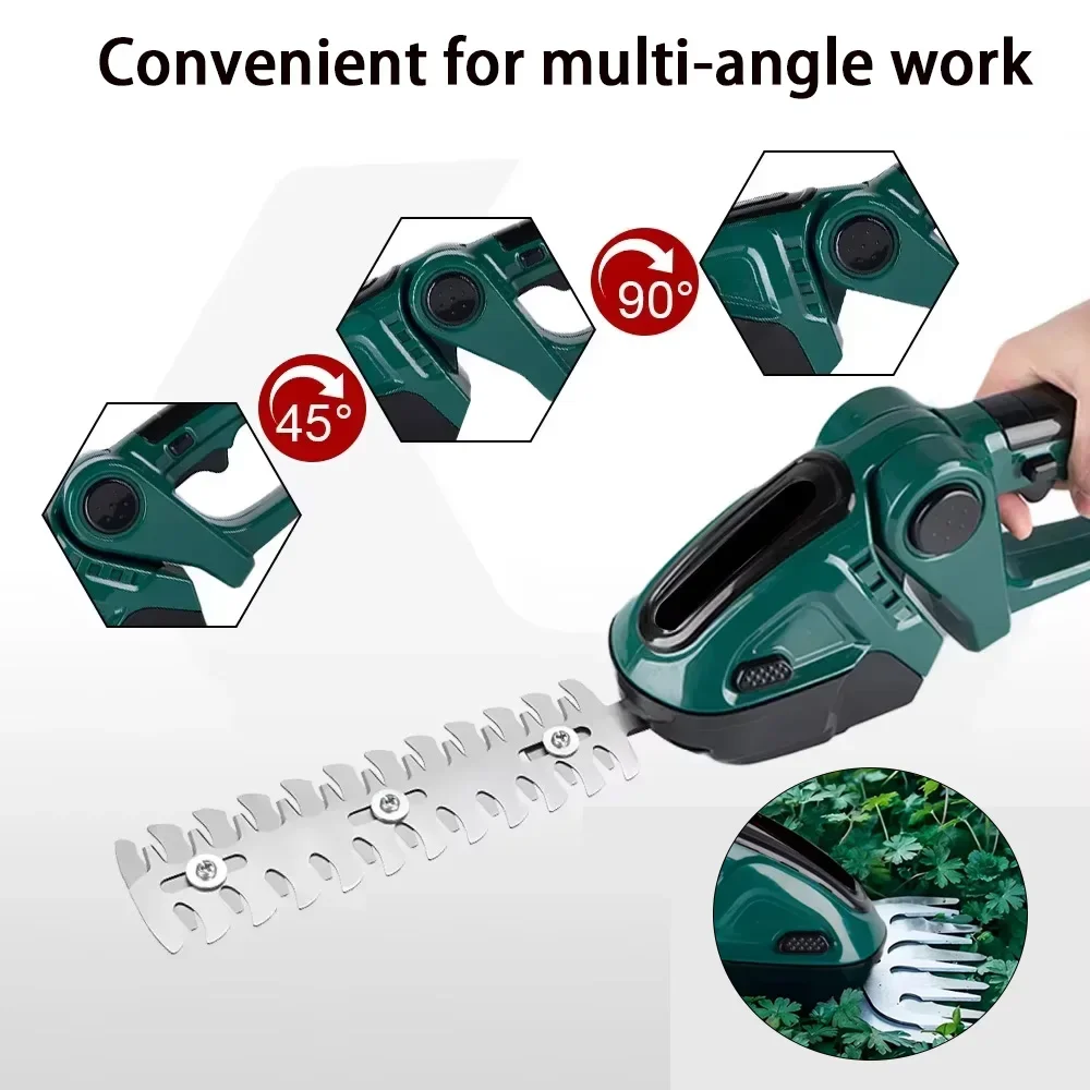 2 في 1 اللاسلكي أداة تشذيب التحوط الكهربائية قابلة للشحن المحمولة حديقة أداة للشجيرات إزالة الأعشاب الضارة تشذيب جزازة العشب