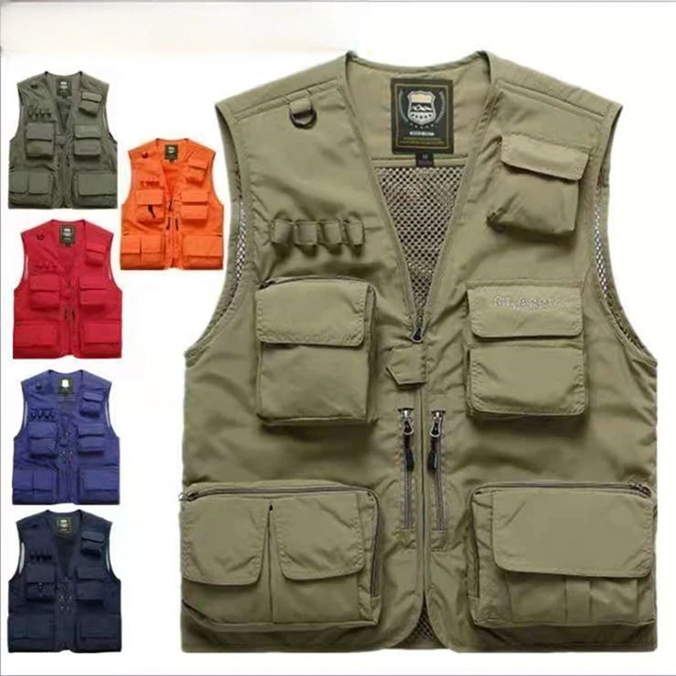 

Men's Casual Vest Outdoor Multi-Pocket Photography Fishing Vest Men's Casual Jacket