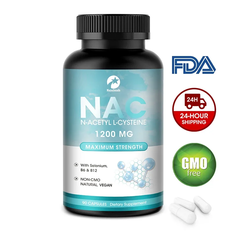 NAC Glutathione Capsules N-Acetyl Cysteine N-acetylcysteine Supplement 1200 mg Support for Liver, Lung | Amino Acid