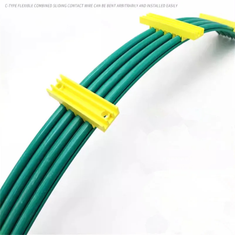 Crane Accessories C-Type Combined Copper Sliding Contact Line Bracket Intermediate Power Supply Joint Flange