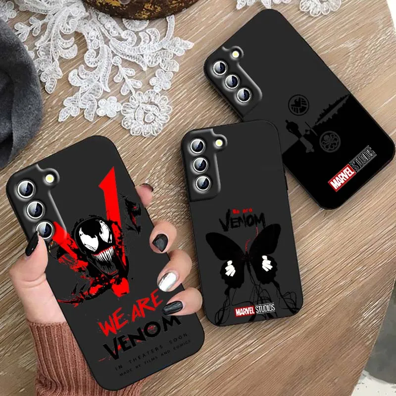 Marvel Venom HYDRA Logo Art For Samsung Galaxy S25 S24 S23 S22 S21 S20 S10 S10e S9 Ultra PLus Lite FE 4G 5G Black Phone Case