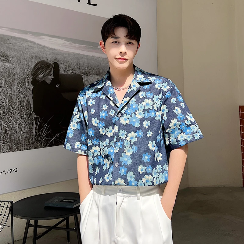 

Летние винтажные синие джинсы с ручной росписью в цветочный узор, модный дизайн, свободный крой, молодежный повседневный стиль