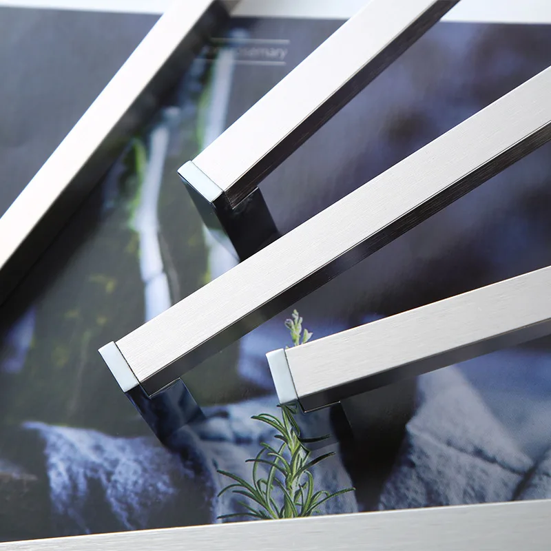 Modern Minimalist Kitchen Cabinet Door Handles Silver Wardrobe Aluminum Alloy Nordic Drawer Furniture Handle
