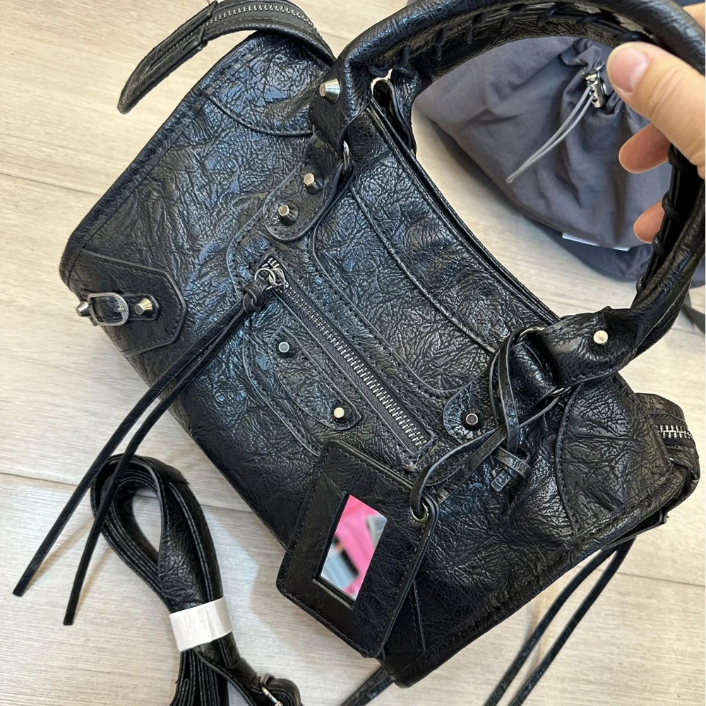 SHELKSBAG Trendy Cool Rivet Bag for Women 2026 New Style Preppy Elegant Hot Girl Pillow Bags Shoulder Crossbody City Handbag