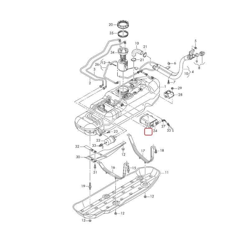 OE 1T 0201801   Kartrid Karbon Aktif untuk VW Touran 2003-2015 Caddy 2004-2020 Amarok 1T0 201 801