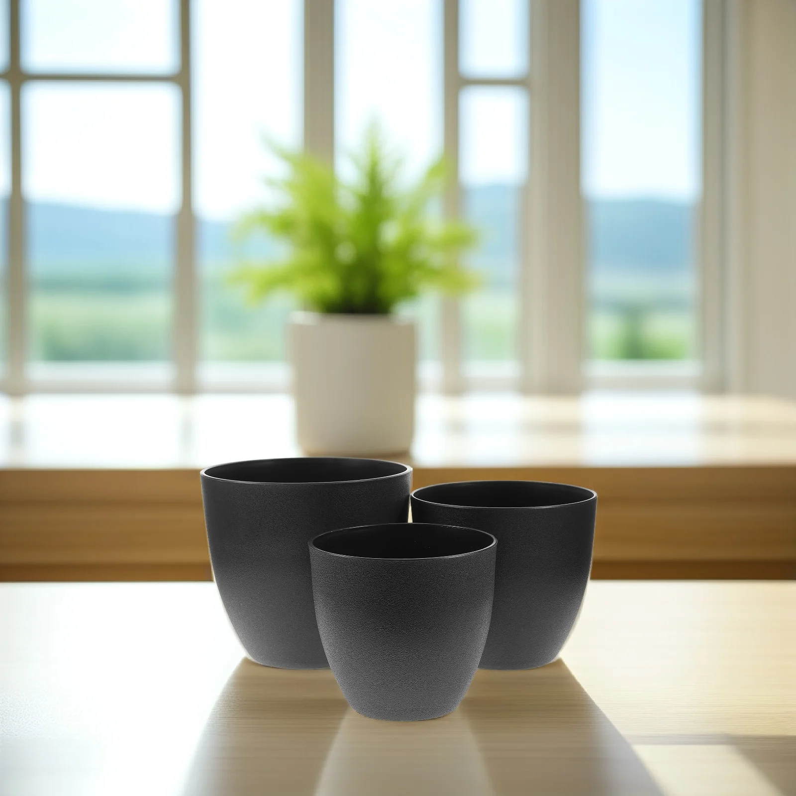 

3pcs Faux Stone Flower Pot Clear Nursery Pots Small Artificial Plants Hanging Succulent Large Plastic Planter Garden Tools