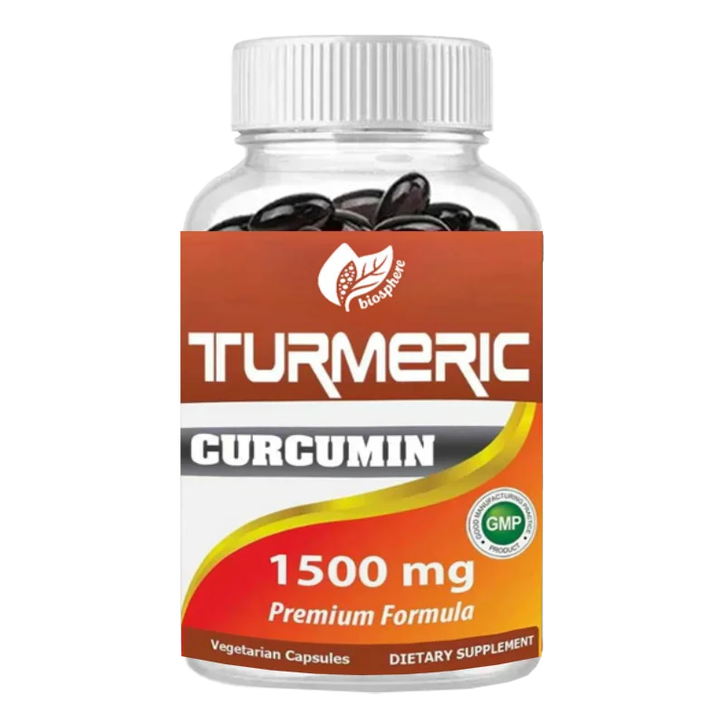 Turmeric and Curcumin 1500mg/portion, Containing Bioperine Black Pepper, 60 Vegetarian Capsules