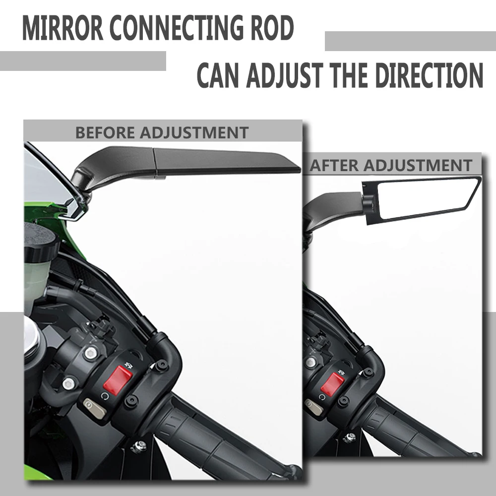 For HONDA CBR600 650 900 F5 F4I R RR Wide field of view Motorcycle Rearview Mirrors Wind Wing Adjustable Rotating Side Mirrors