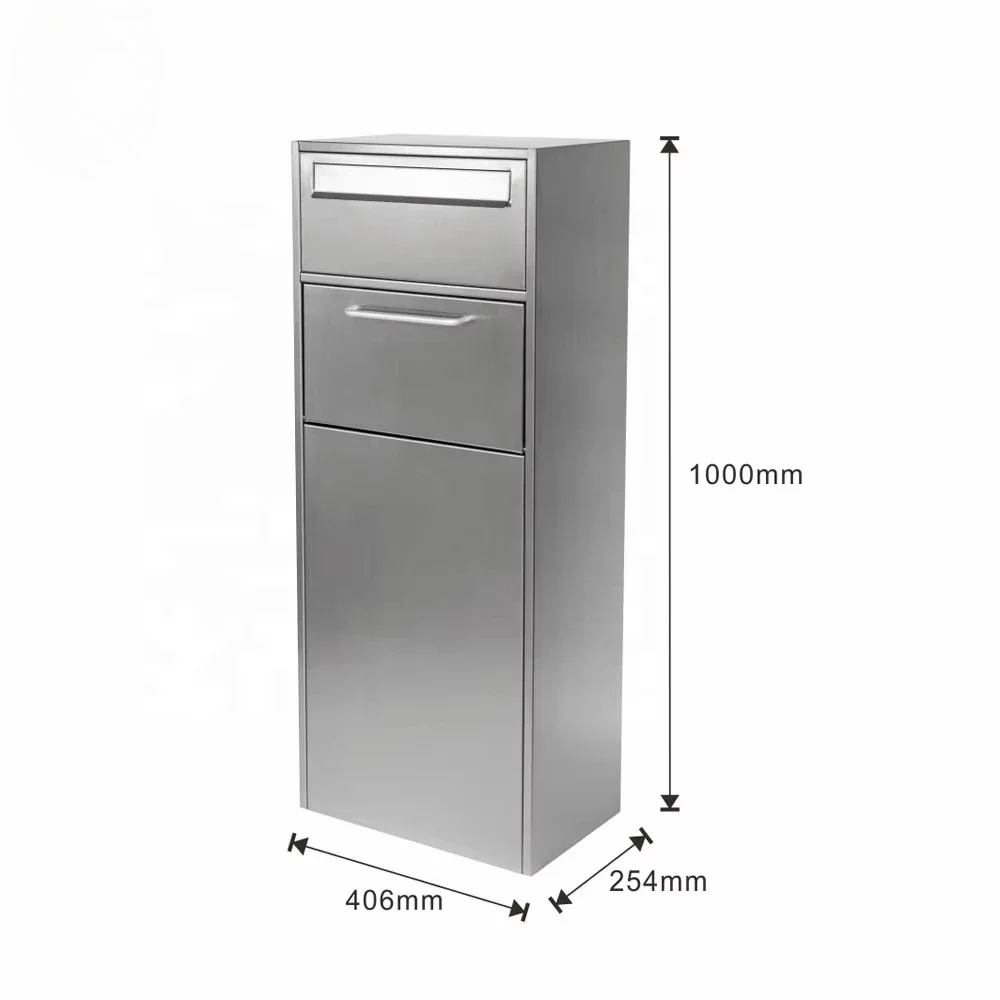 Customized stainless steel parcel mailbox Floor-to-ceiling parcel mailbox