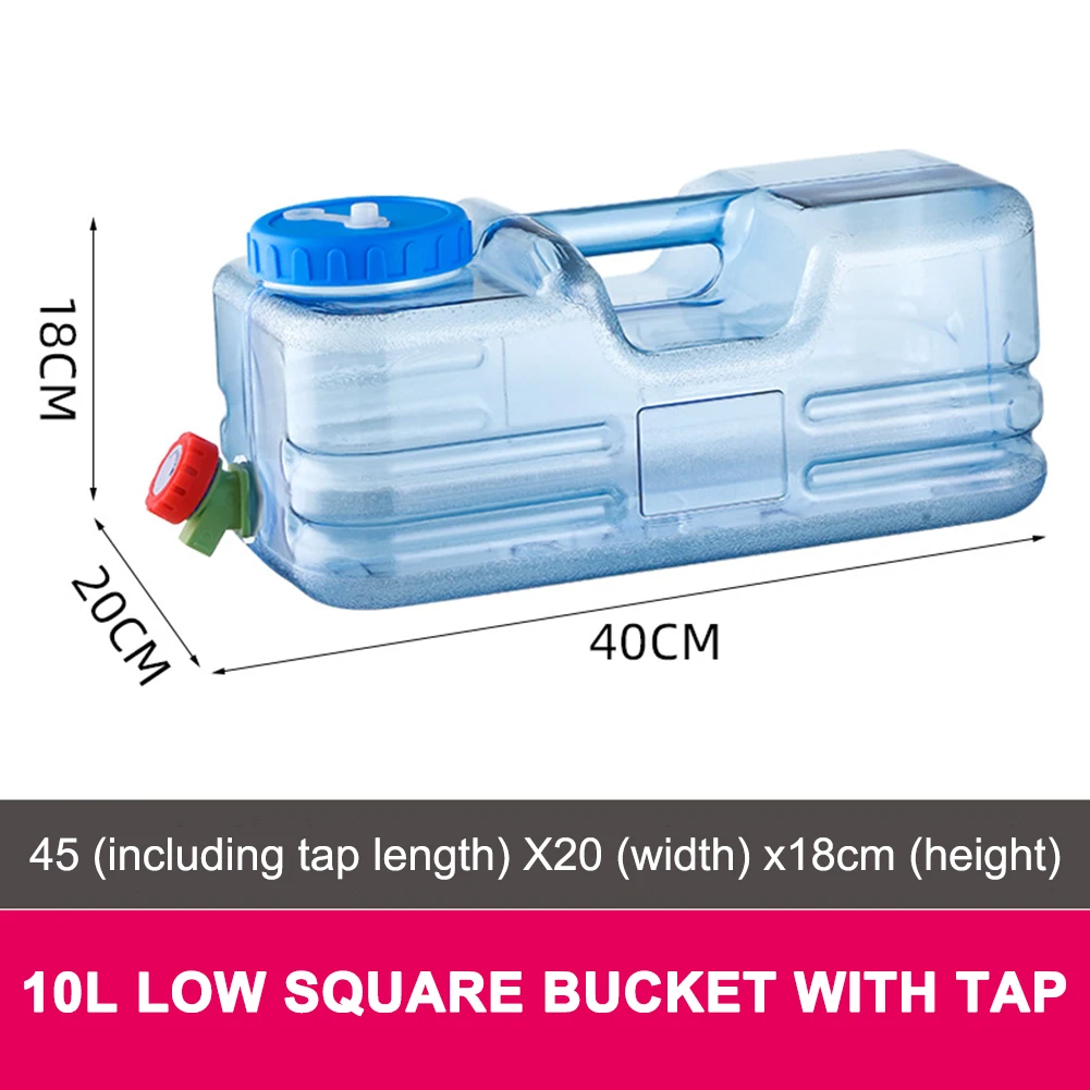 3/5/5.5/7.5/10/12/15L Outdoor Water Bucket Portable Driving Water Bucket Camping Water Tank Container With Faucet Camping Picnic