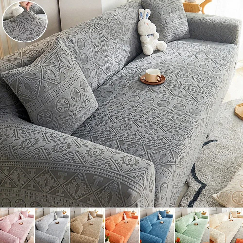 

Bohemian Style Jacquard Elastic Sofa SlipcoverNon-slip Sofa Cover Couch Cover Four Seasons Universal Furniture Protector Decor