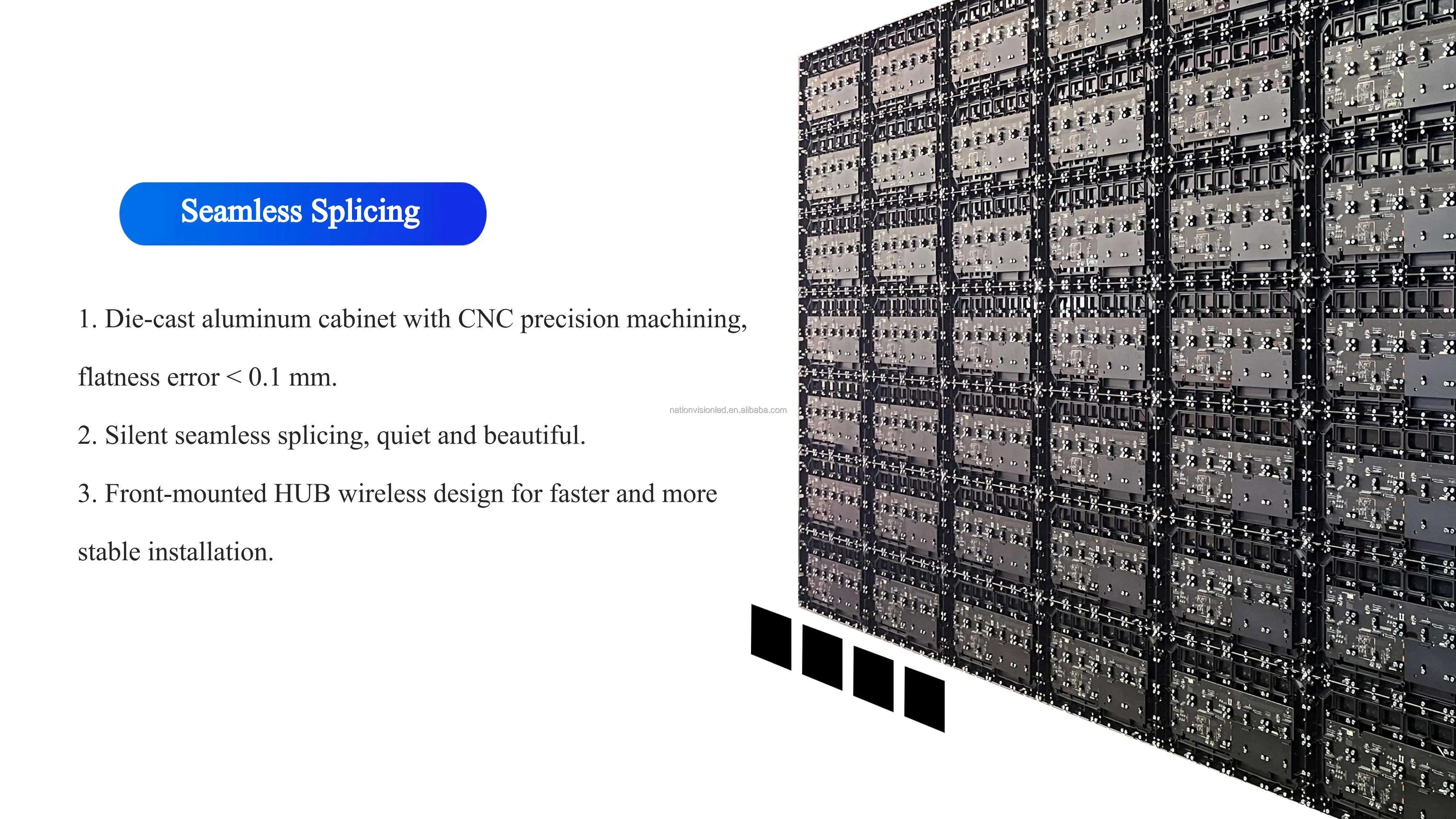LED Digital Signage Video WallCOB LED 4K Video Wall Panel Ultra-Thin P0.9 P1.2 P1.25 Indoor Curved Display For Command Halls Cor