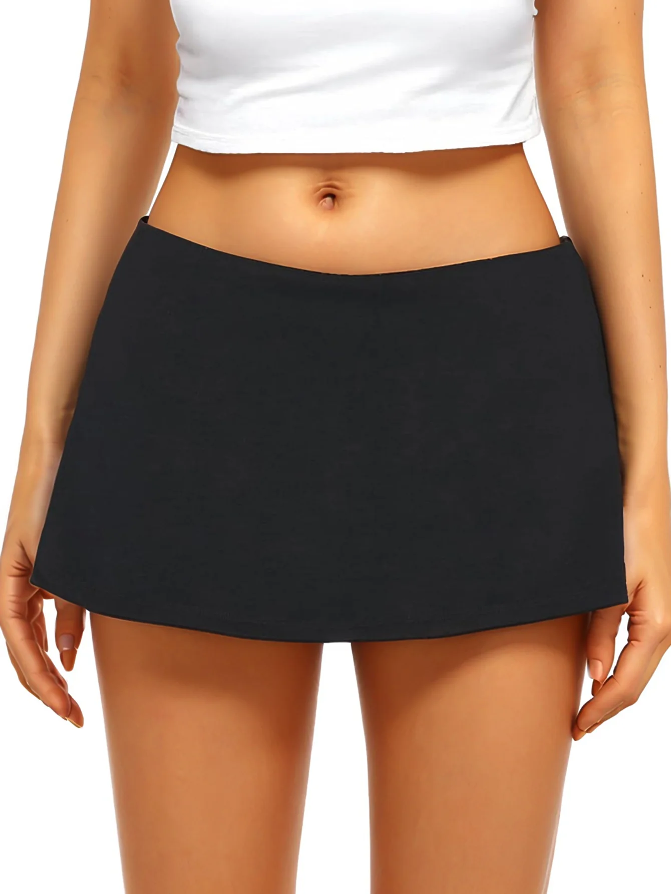 

2025 New European and American sports mini skirt,tennis skirt,women's low-waisted mini skirt with built-in shorts,sexy and elast