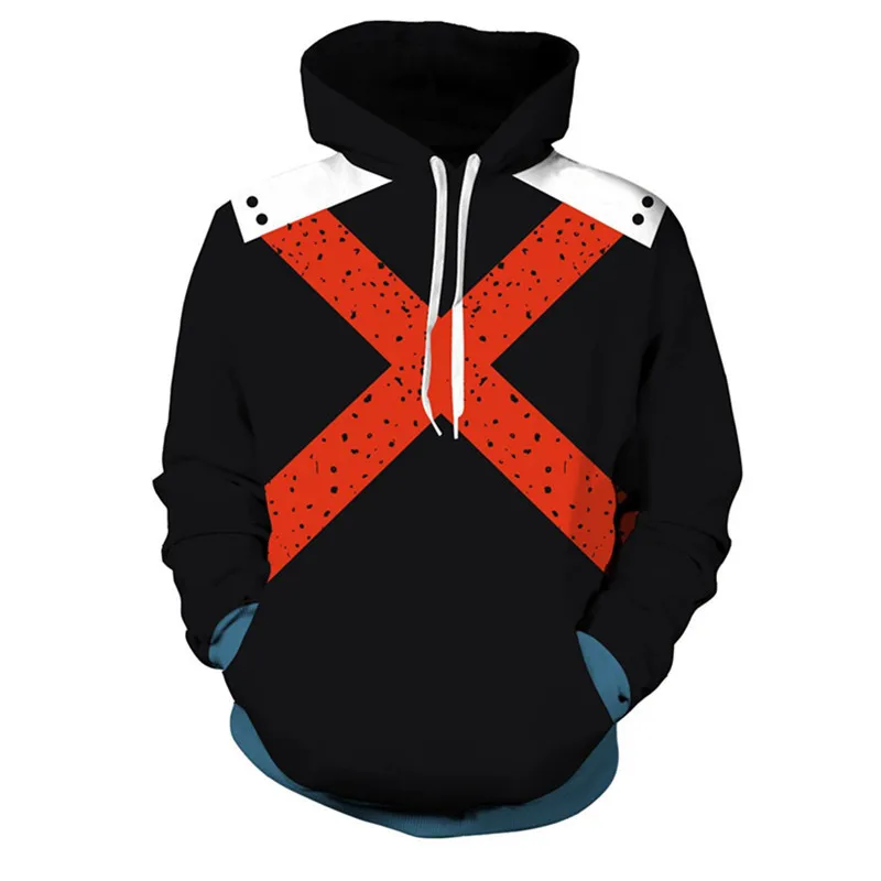 Mein Held Akademie Cosplay Kostüm 3D-Druck Hoodies Sweatshirts Uniformen Männer Hoodies Tops Mantel Kapuzen jacken Outfits