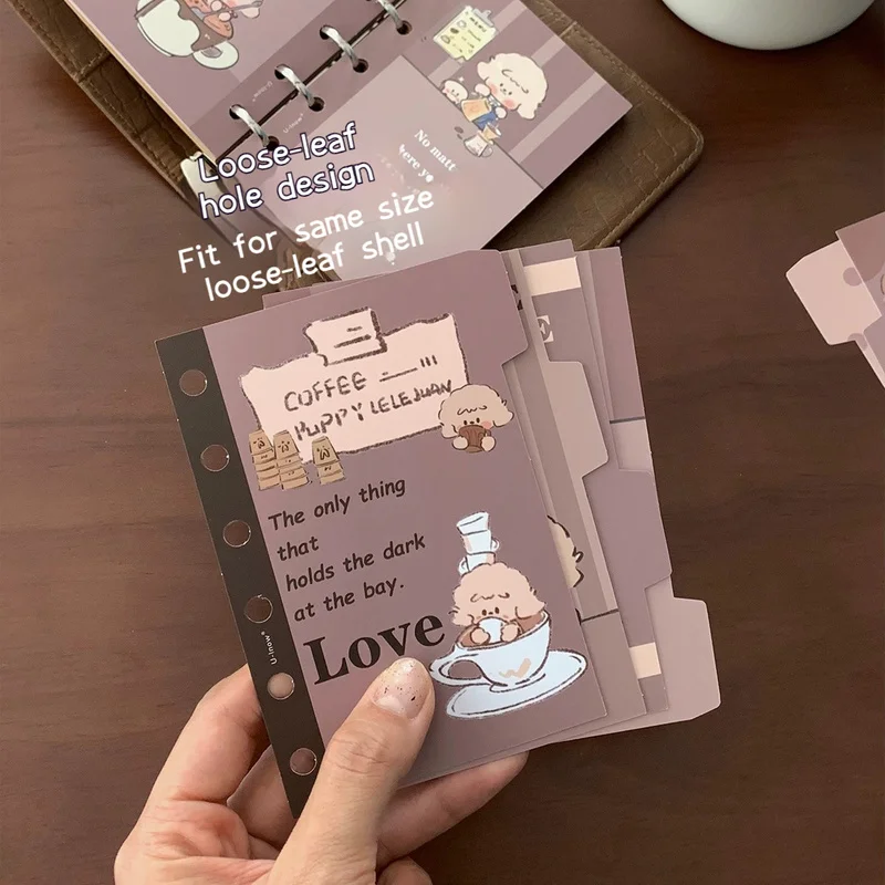 

A7/M5 Cute-Korean Index Pages Kawaii Planner Refill Filler Paper Bookmark Girls' Notebook Binder Dividers School Stationery