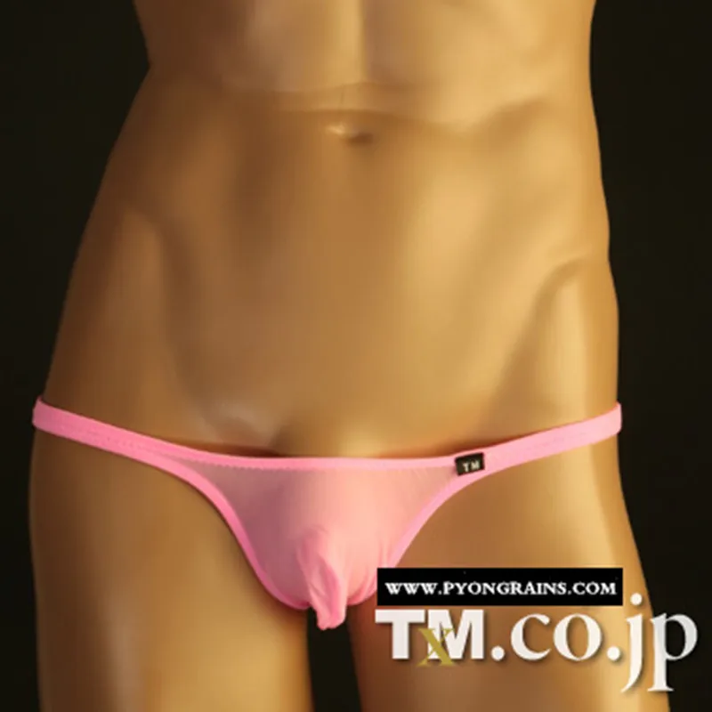 Men Thin Nylon T-back Thong Low Rise High Elastic Breathable Soft Comfort Erotic Sexy Male G-string Underwear