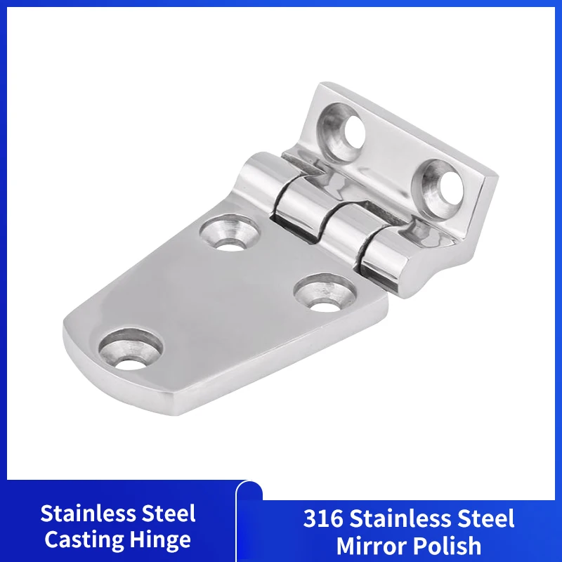 Alastin 316 Stainless Steel Casting Hinge Flat Hinge Cabinet Doors For Windows 5 Holes Cast Strap Deck Hinge for Boat Hardware