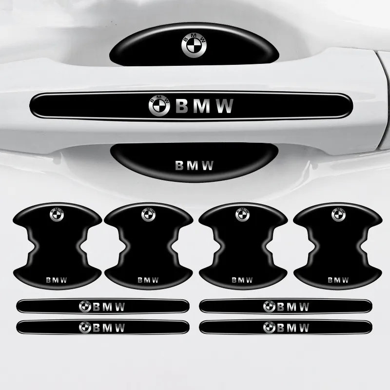 8Pcs Car Handle Door Bowl Protector Stickers Anti-scratch Film For BMW M M3 M5 X1 X3 X5 X6 E90 E91 E92 E93 M3 E60 Accessories