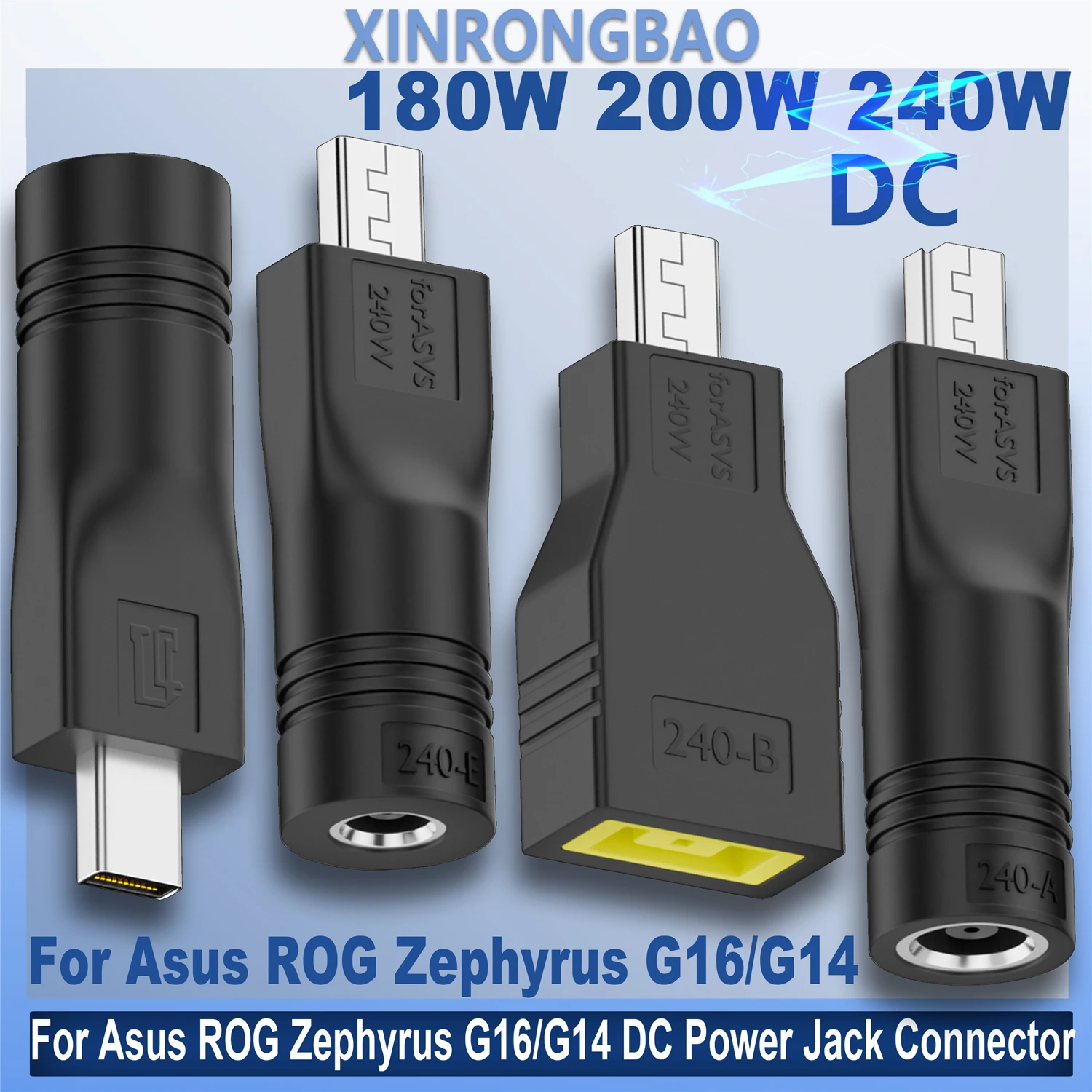 240W Laptop Power Adapter DC Female To Asus Square Mouth Adapter Jack Converter For ROG16 14 Air Notebook Fast Charging 240W5525