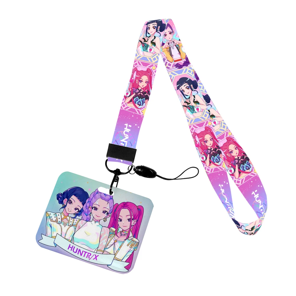 K Pop vendita calda Hunte R supporto orizzontale ragazze cordini per bambini tracolla carta distintivo bus catena accessori