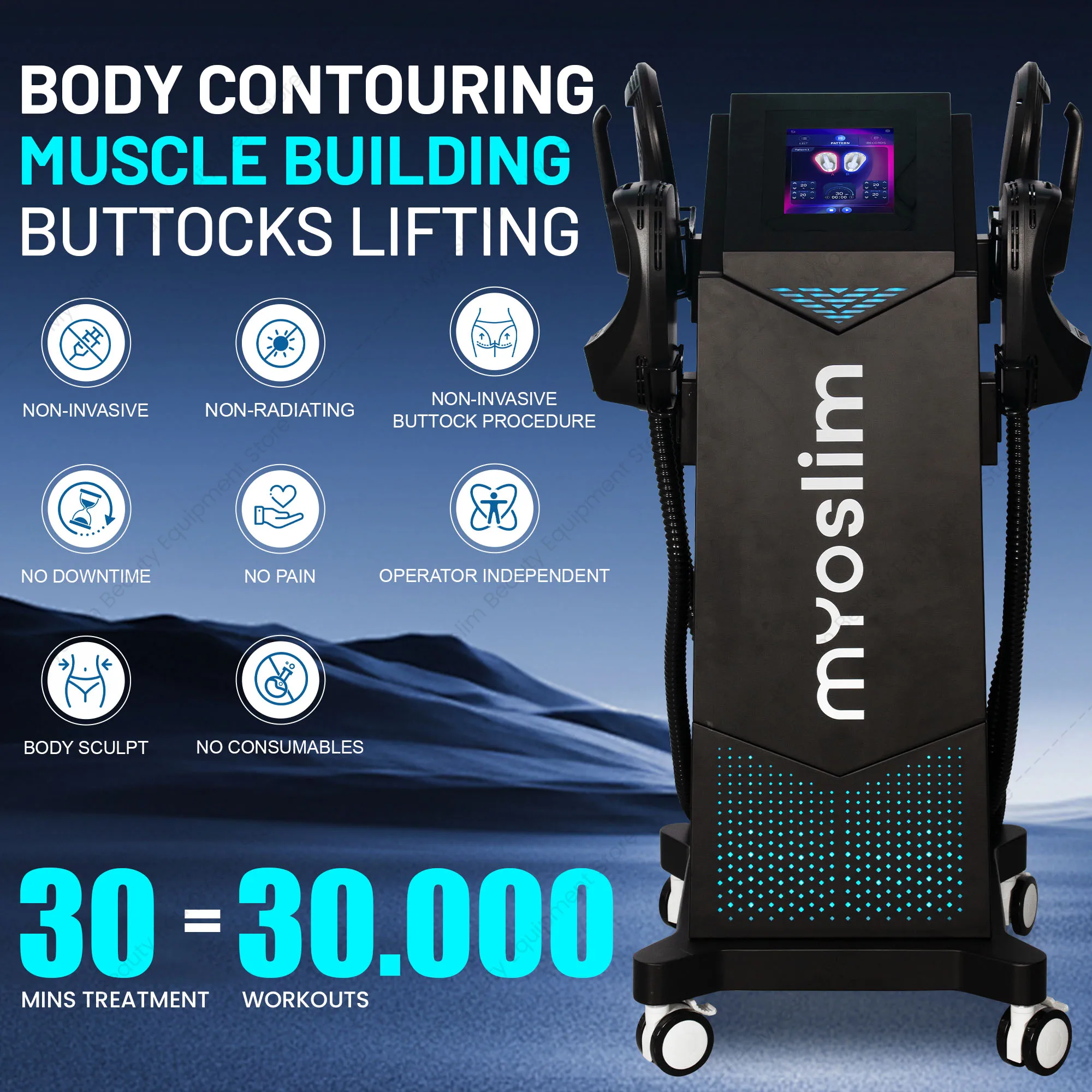 EMSZero Ultra Neo Body Sculpt Shaping Machine Hight Power 6500W EMS RF Electromagnetic Hiemt Muscle Stimulator Professional