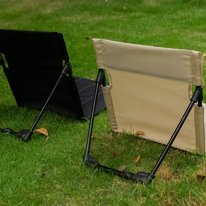 Chaise inclinable simple pliable pour camping en plein air, chaise de plage, dossier, coussin, pique-nique, parc de jardin