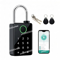 IP65 Waterproof Tuya App Smart Fingerprint Padlock outside Door Open Finger Print Smart Lock
