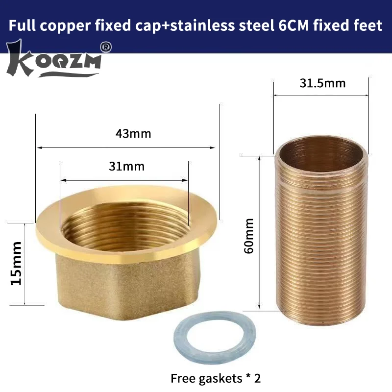 Faucet Fixed Foot Screw Cold Hot Water Stainless Steel/Copper Pipe Nuts Tap Repair Nut Extension Herramientas Tools