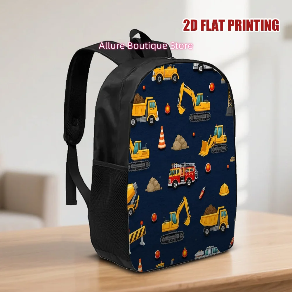 1pc Construction Vehicles Backpack with Zipper Closure - Lightweight Bookbag Suitable for Work, Weekend Trips & Gear, Zipper Clo