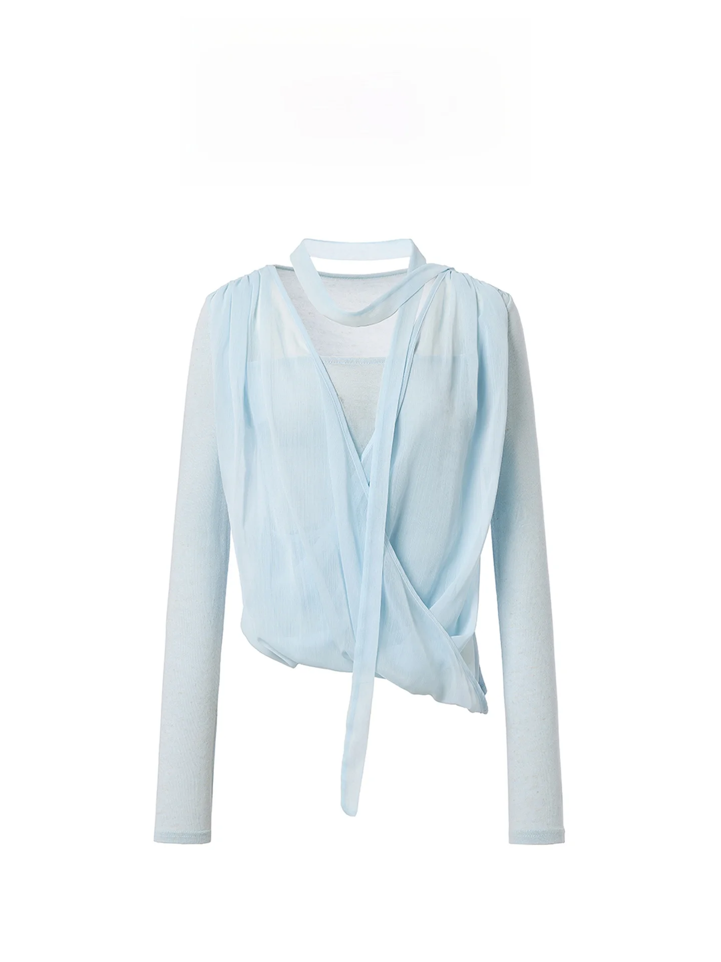 

AZZHEN Нежный вязаный топ с V-образным вырезом и длинными рукавами, мягкий базовый слой пастельных тонов, женская модная коллекция весна